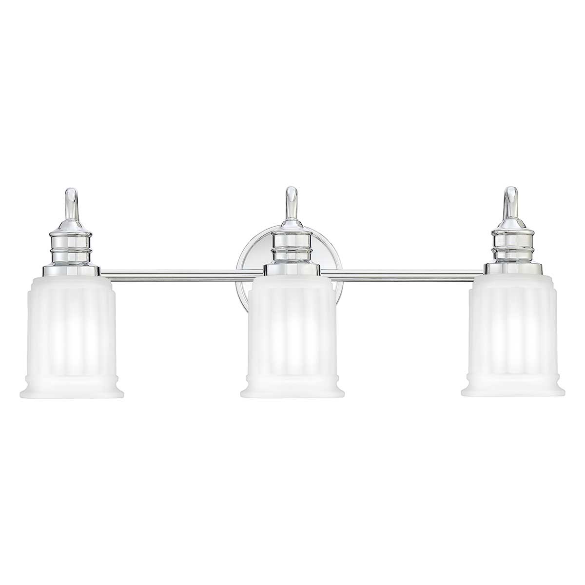 Swell 3 Light Bathroom Wall Light Chrome Frosted Glass