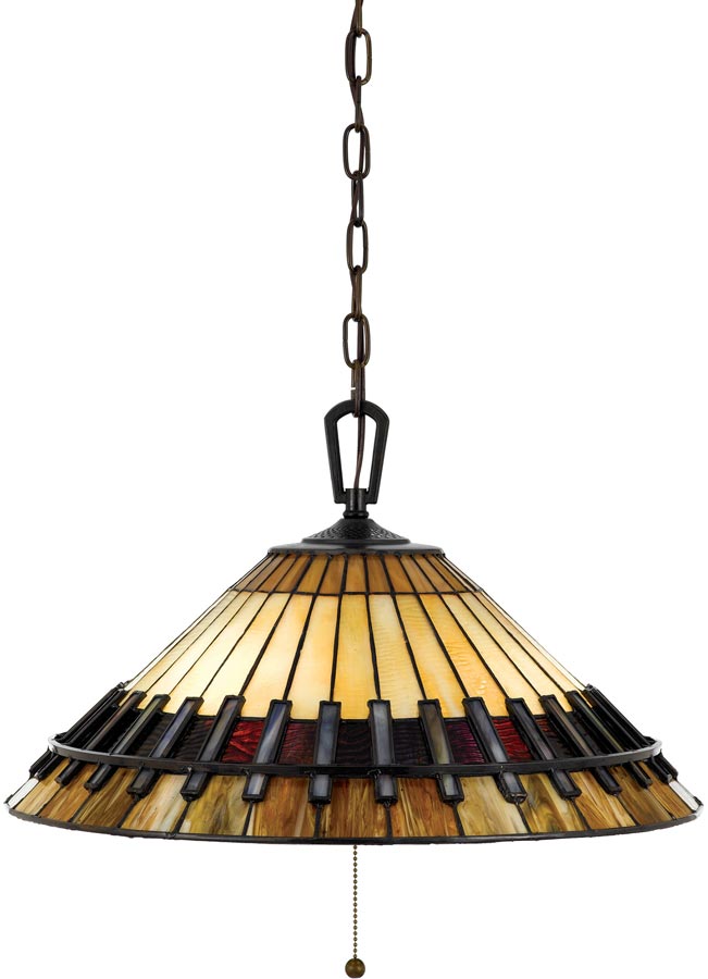 Chastain Arts And Crafts Style 3 Light Tiffany Pendant Lamp