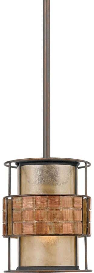 Quoizel Laguna Art Deco 1 Light Mini Kitchen Pendant Copper Finish