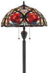 Quoizel Larissa Traditional Floral 2 Light Tiffany Floor Lamp