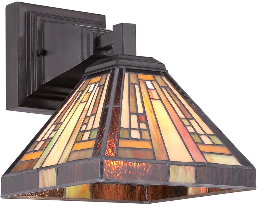 Quoizel Stephen Art Deco Style Pyramid Tiffany Wall Light