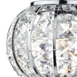 Dar Rae Single Light Mini Crystal Ceiling Pendant Chrome