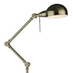 Ranger Adjustable Floor Reading Lamp Antique Brass