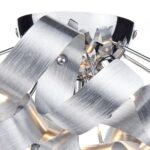 Rawley 4 Lamp Flush Ceiling Light Brushed Aluminium