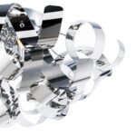 Dar Rawley 4 Lamp Flush Ceiling Light Polished Chrome