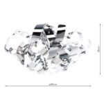 Dar Rawley 4 Lamp Flush Ceiling Light Polished Chrome