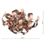 Rawley 4 Lamp Flush Ceiling Light Brushed Copper