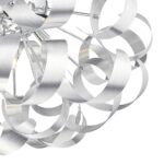 Dar Rawley 5 Lamp Flush Ceiling Light Brushed Aluminium