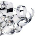 Dar Rawley 5 Lamp Flush Ceiling Light Polished Chrome