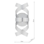 Dar Rawley Single Wall Light Brushed Aluminium Ribbons