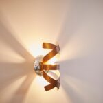 Dar Rawley Single Wall Light Brushed Copper Ribbons