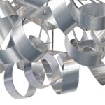 Rawley Large 12 Light Pendant Brushed Aluminium Ribbons