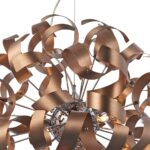 Dar Rawley 9 Light Pendant Brushed Copper Ribbons