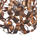 Dar Rawley 9 Light Pendant Brushed Copper Ribbons
