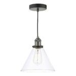 Dar Ray Single Light Ceiling Pendant Antique Nickel
