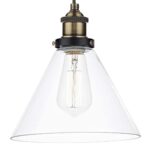 Dar Ray Single Light Ceiling Pendant Antique Brass