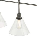 Dar Ray 3 Light Bar Pendant Antique Nickel Clear Glass