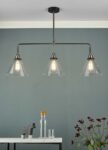Dar Ray 3 Light Bar Pendant Antique Nickel Clear Glass