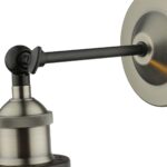 Dar Ray Single Wall Light Antique Nickel Clear Glass
