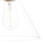 Dar Ray Single Wall Light Antique Brass Clear Glass