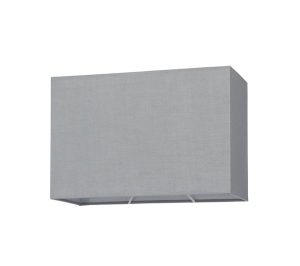 Rectangular 10 inch cool grey cotton box lamp shade for E27 & B22 main image
