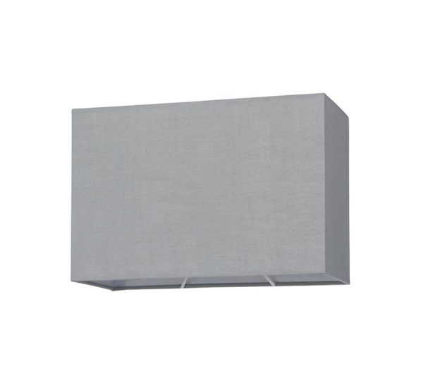 Rectangular 10 Inch Cool Grey Cotton Box Table Lamp Shade E27
