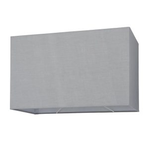 Rectangular 16 inch cool grey cotton box lamp shade for E27 & B22 main image