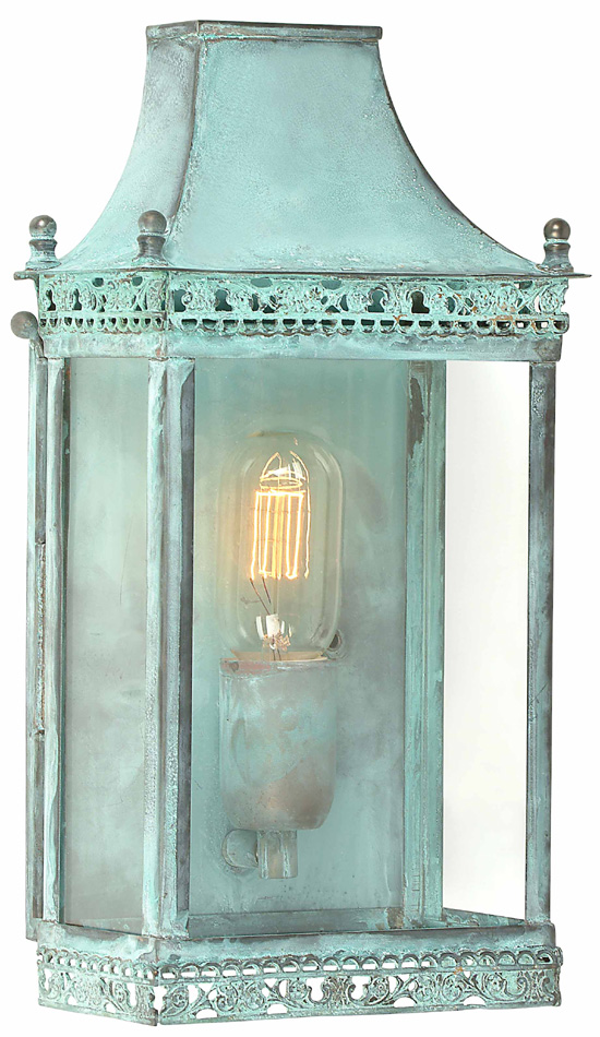 Elstead Regents Park Verdigris Solid Brass Outdoor Wall Light