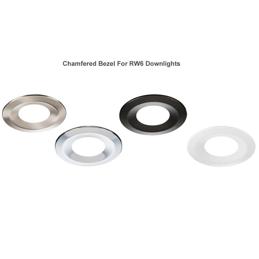 Chamfered Bezel Fascia For RW6 LED Down Lights Choose Finish