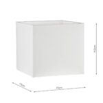 Dar Square 15cm Ivory Cotton Lamp Shade For Wall Lights