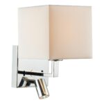 Dar Square 15cm Ivory Cotton Lamp Shade For Wall Lights
