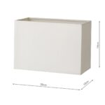 Dar Modena Rectangular Ivory Cotton Wall Light Shade