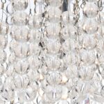 Dar Saigon 5 Lamp Flush Crystal Ceiling Light Chrome
