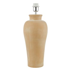 Sasha terracotta vase table lamp base only on white background