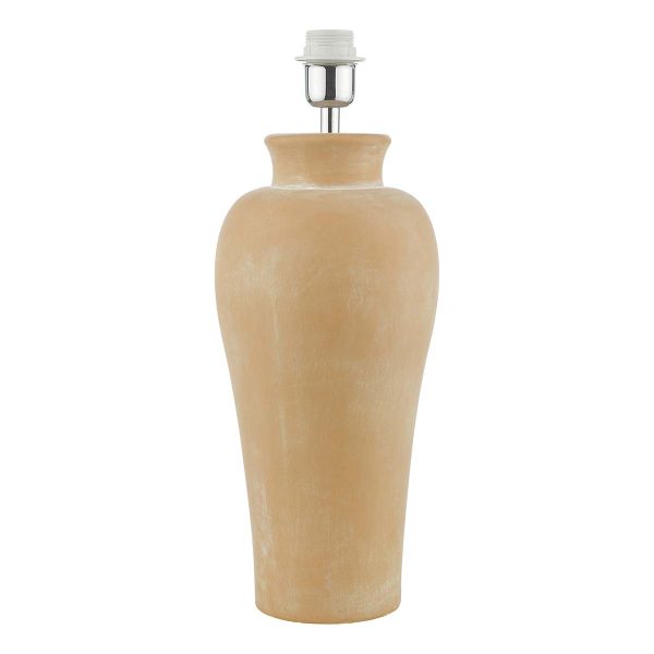 Sasha terracotta vase table lamp base only on white background
