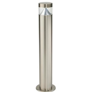 Pyramid modern LED 50cm outdoor post light in brushed 304 stainless steel main image on white background