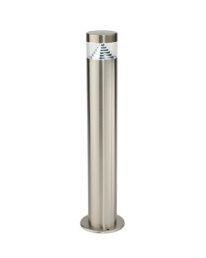 Pyramid modern LED 50cm outdoor post light in brushed 304 stainless steel main image on white background