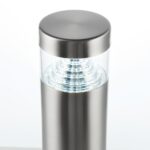 Pyramid Modern LED 50cm Outdoor Post Light Brushed Stainless Steel