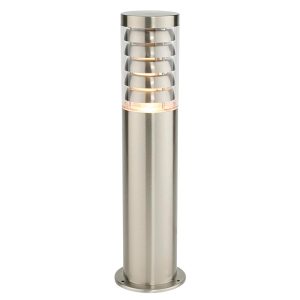 Tango modern 50cm outdoor post light in brushed stainless steel main image