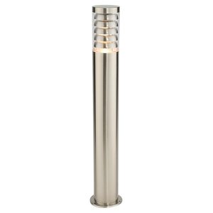 Tango modern 80cm outdoor bollard light in brushed stainless steel main image