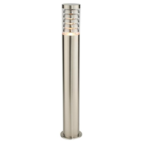 Tango modern 80cm outdoor bollard light in brushed stainless steel main image