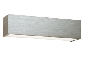 Shale contemporary 9w CCT LED wall washer light in brushed aluminium