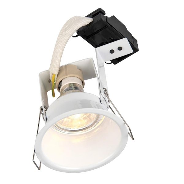 Peake anti-glare mains voltage GU10 down light matt white main image