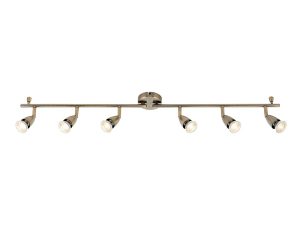 Amalfi Modern 6 Light Ceiling Spotlight Bar Antique Brass