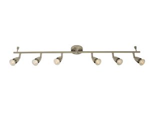 Amalfi Modern 6 Light Ceiling Spotlight Bar Satin Nickel