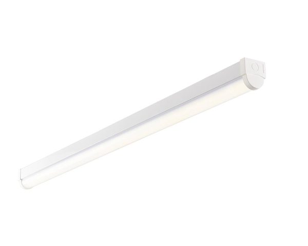 Rular 4ft single cool white LED batten in gloss white, 3000 lumen main image