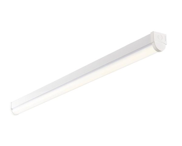 Rular 5ft single cool white LED batten in gloss white, 5000 lumen main image