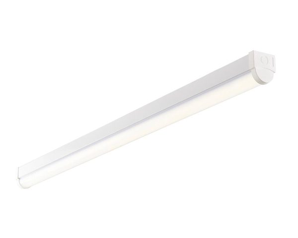 Rular high output 5ft single cool white LED batten in gloss white, 7900lm main image