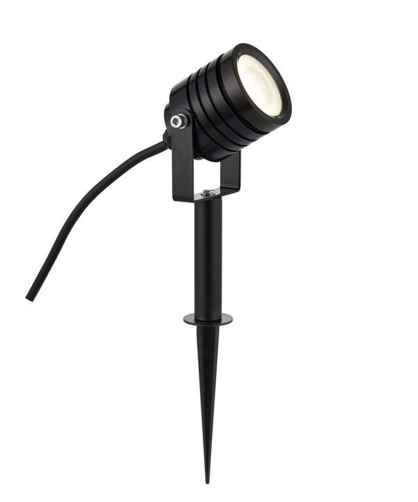 Luminatra IP65 anodised black aluminium 4w LED outdoor garden spike light main image