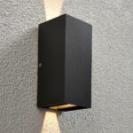 Glover Modern 2 Light CCT LED Outdoor Up & Down Wall Light Matt Black